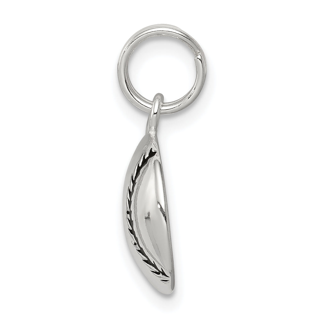 Sophia Jewelers Sterling Silver 925 Enamel Baseball Pendant with Polished Finish