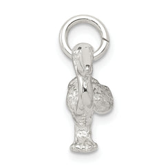 Sterling Silver 925 Pelican Charm Solid Crafted Pendant