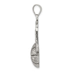 Sophia Jewelers Sterling Silver Antiqued Basketball Pendant for Men