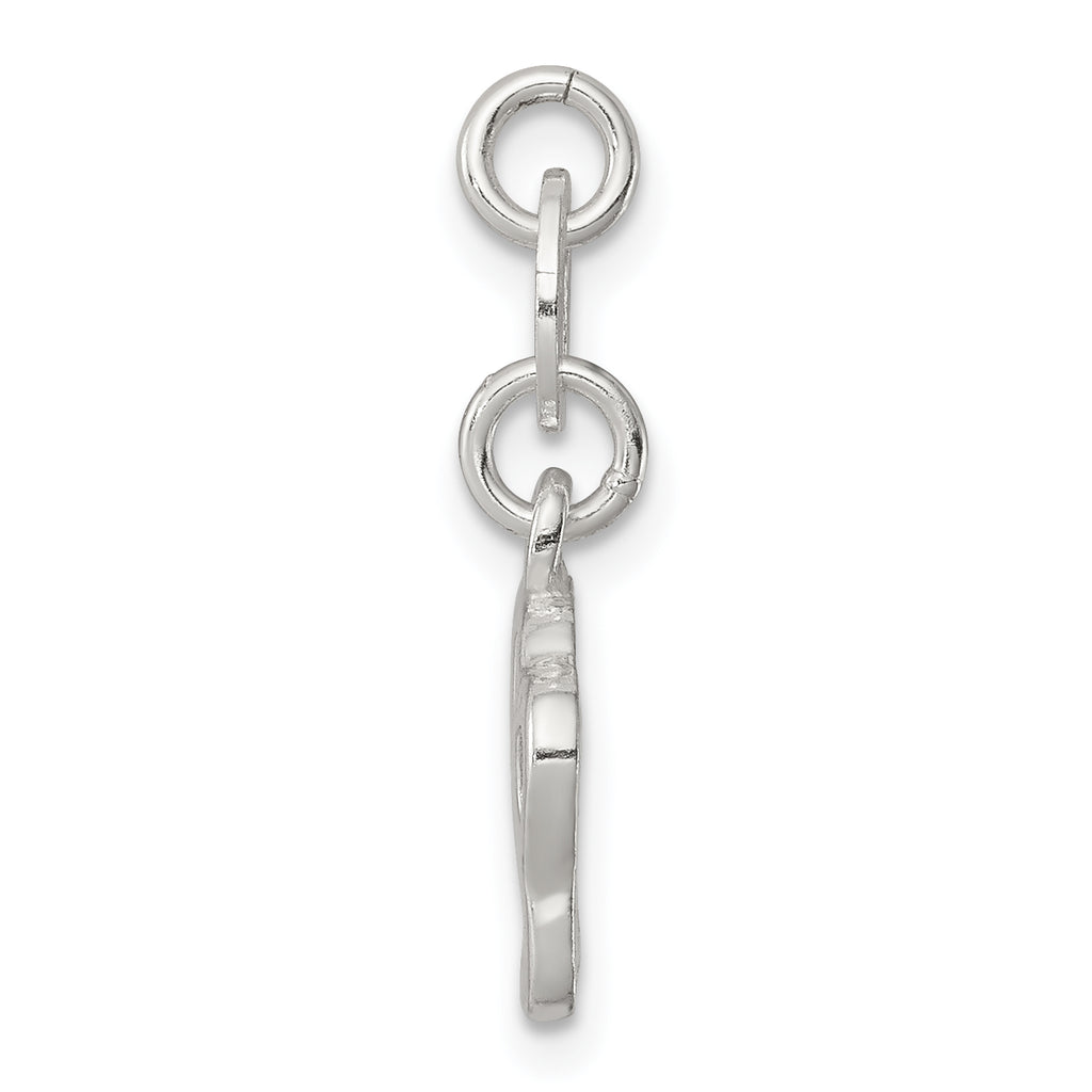 Sterling Silver 925 Paw Print Charm with Polished Anti-Tarnish Finish