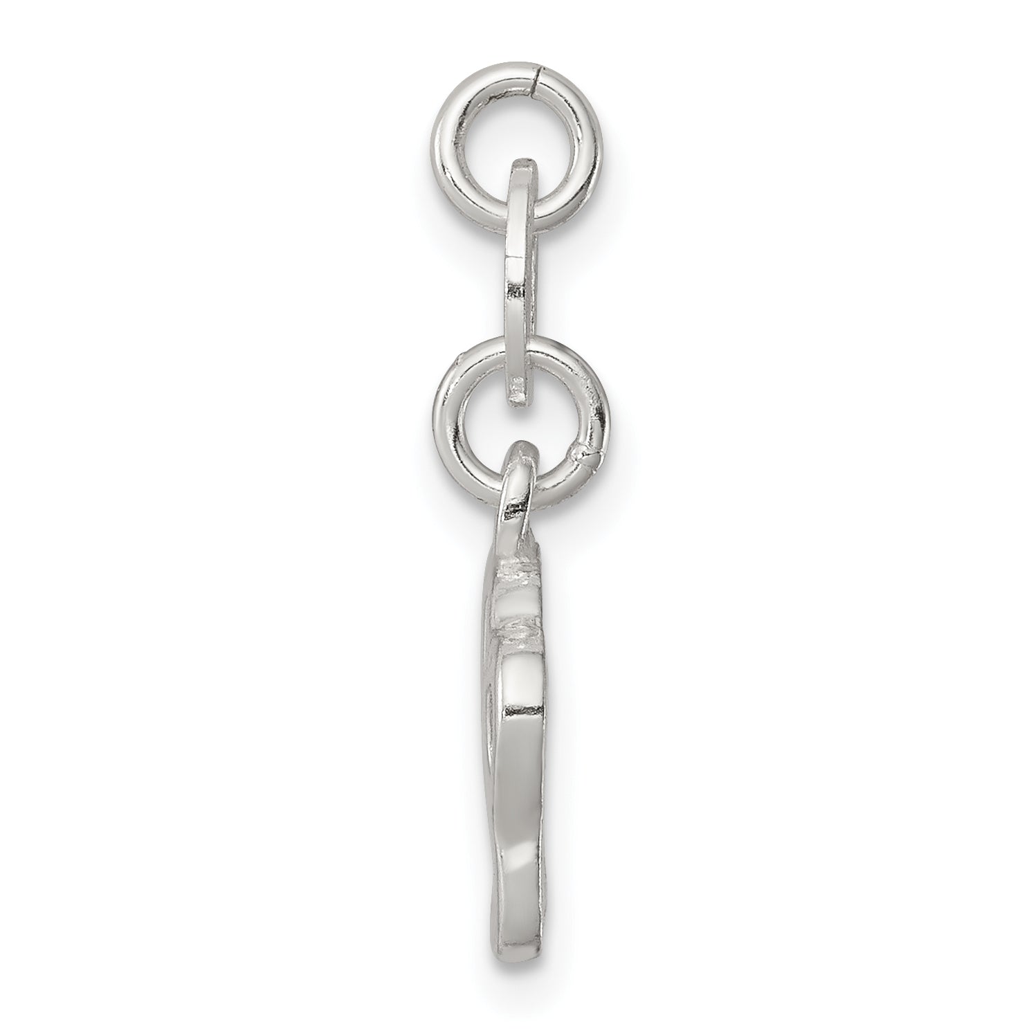Sterling Silver 925 Paw Print Charm with Polished Anti-Tarnish Finish