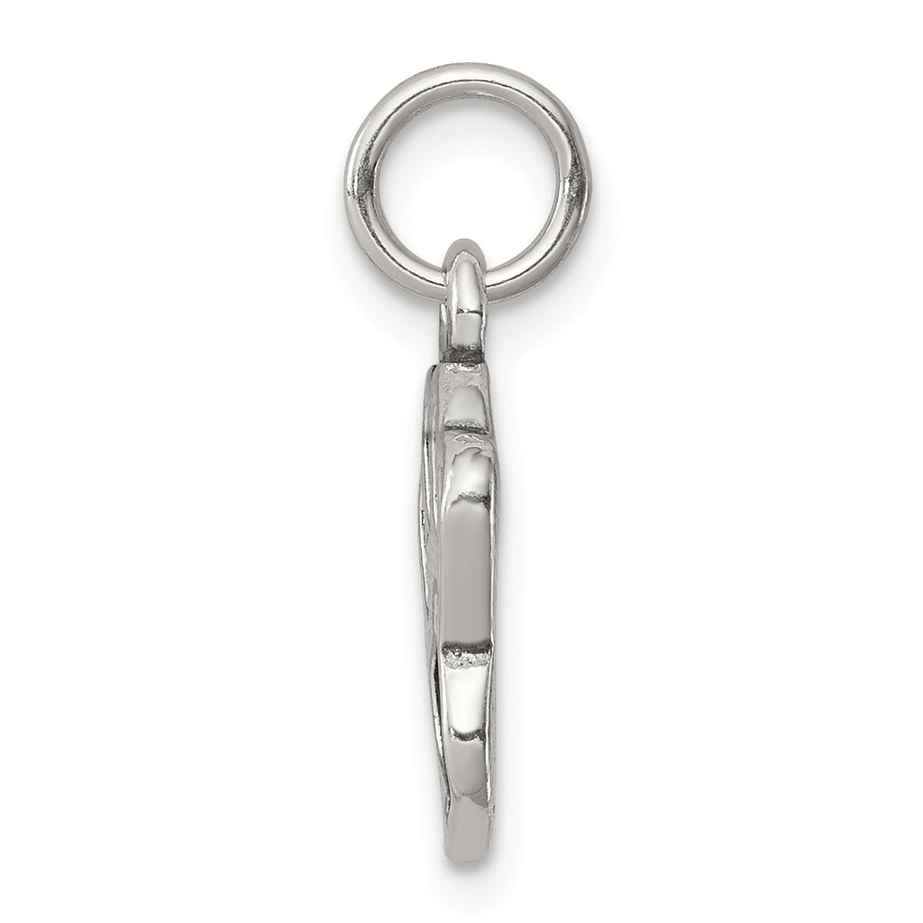 Sterling Silver 925 Polished Paw Pendant with Antique Finish