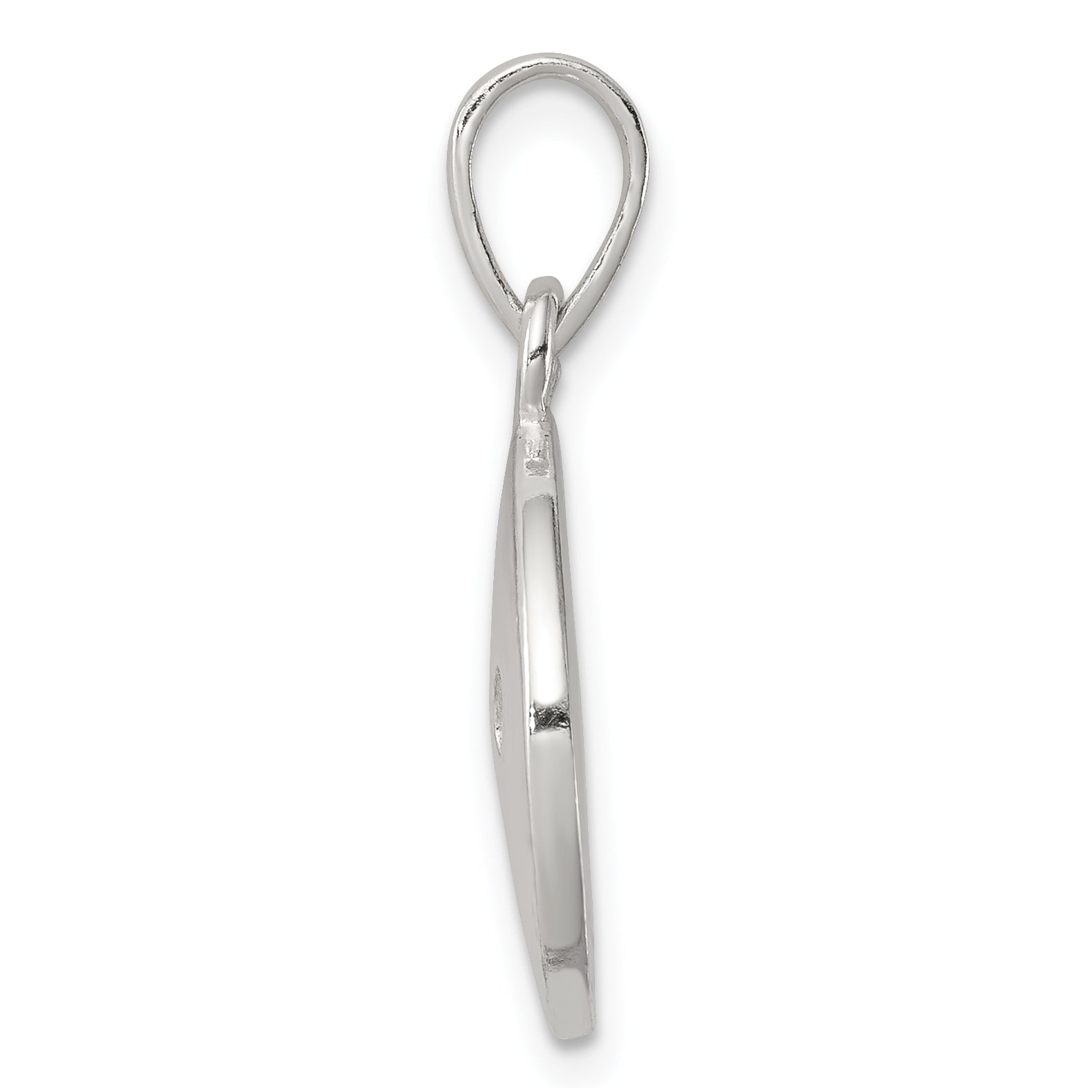 Sterling Silver 925 Paw Print Pendant with Polished Anti-Tarnish Finish