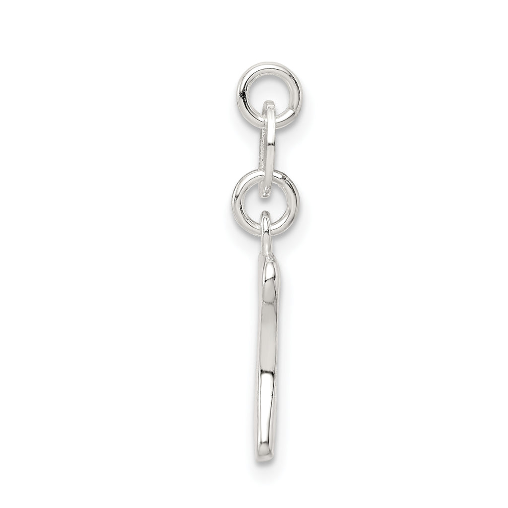 Sterling Silver 925 Polished Dog Bone Charm with Anti-Tarnish Finish
