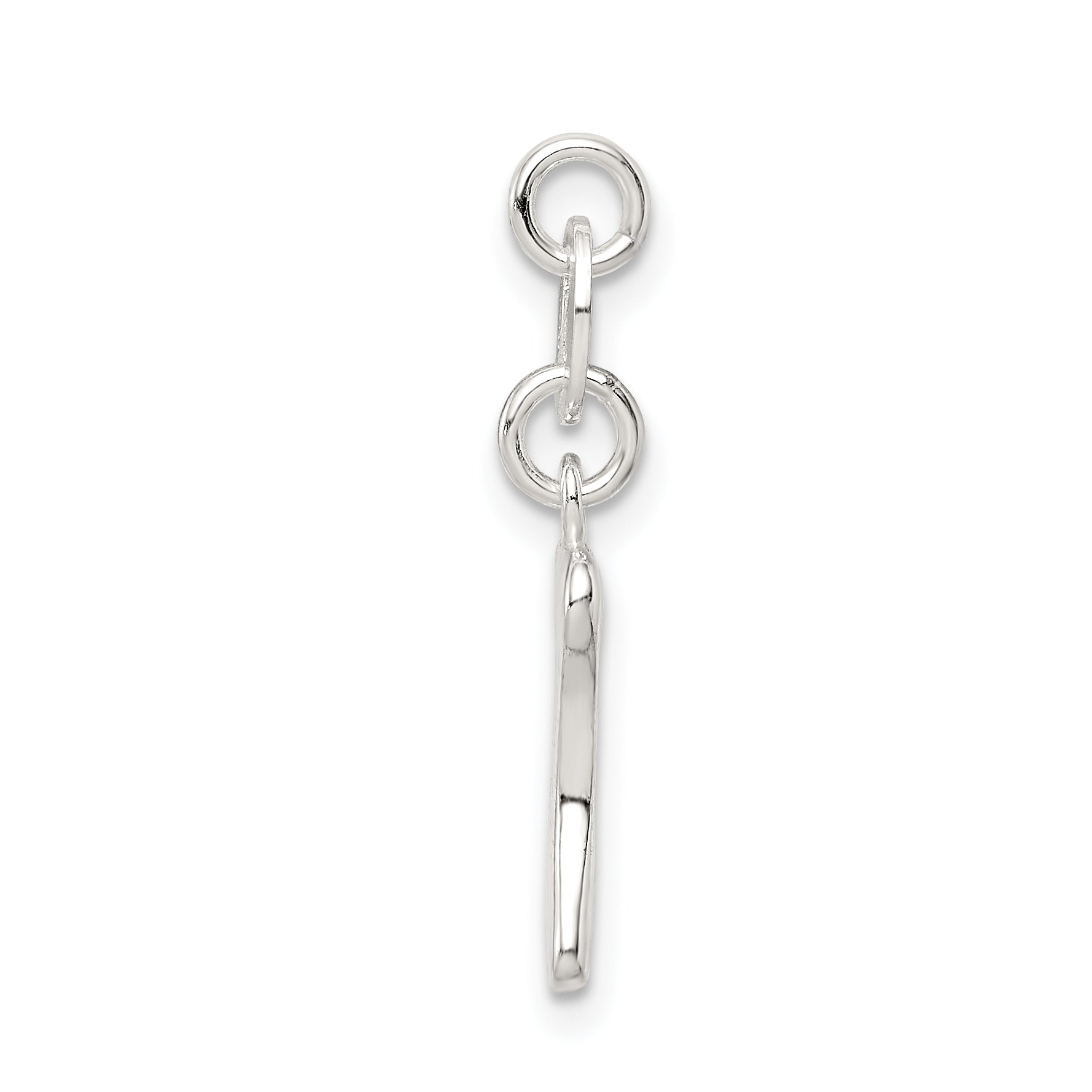 Sterling Silver 925 Polished Dog Bone Charm with Anti-Tarnish Finish