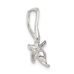 Sterling Silver 925 Hummingbird Charm Pendant Casted Elegant Design
