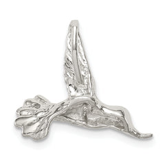 Sterling Silver 925 Hummingbird Charm Pendant Casted Elegant Design