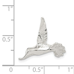 Sterling Silver 925 Hummingbird Charm Pendant Casted Elegant Design
