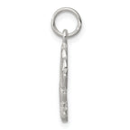 Sterling Silver 925 Dog Pendant Anti-tarnish Polished Textured Charm