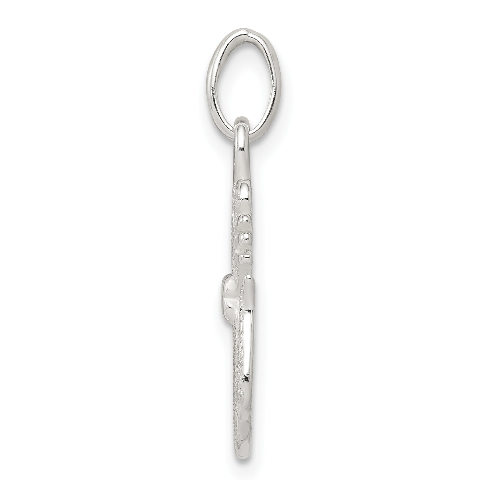 Sterling Silver 925 Cat Charm with Polished Anti-Tarnish Finish