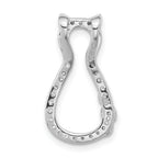 Sophia Jewelers Sterling Silver CZ Cat Pendant with Polished Finish