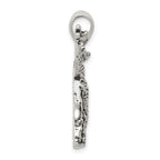 Sterling Silver 925 Antiqued Giraffes Pendant Elegant Vintage Style