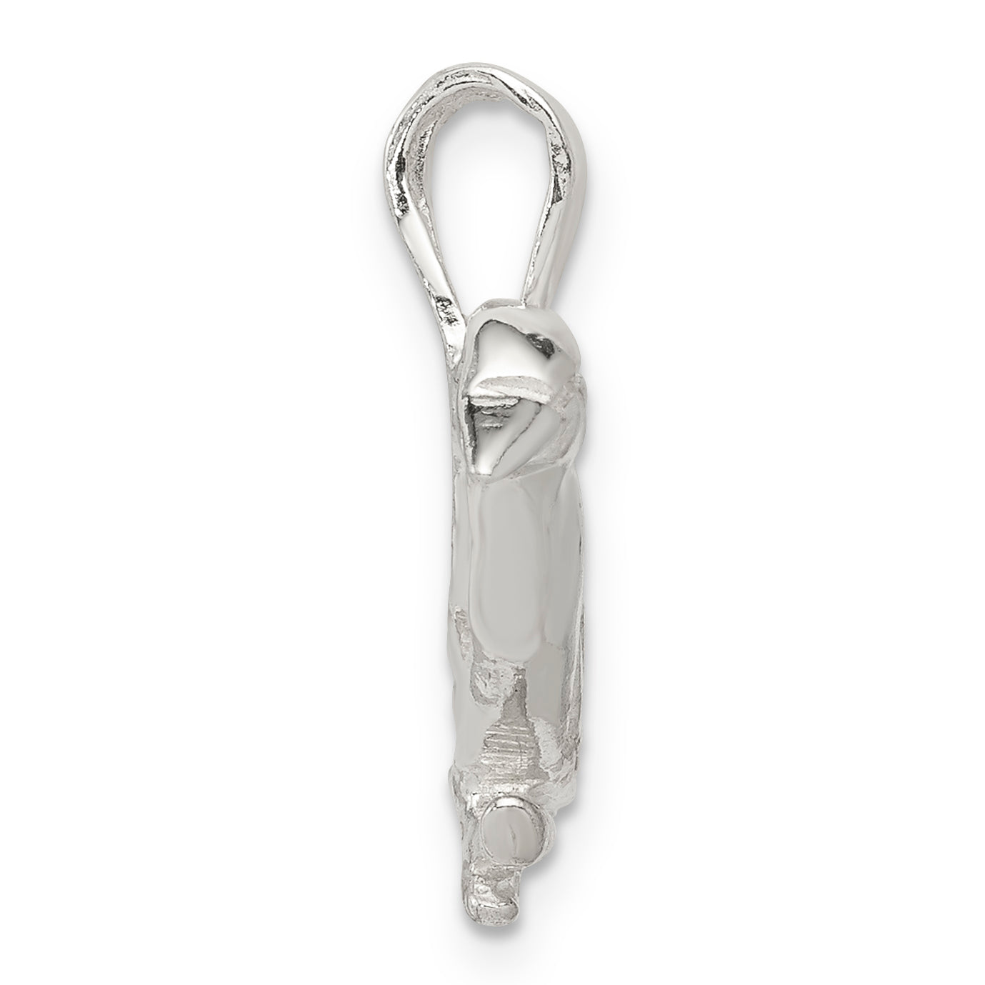 Sterling Silver 925 Polished Bird Pendant with Anti-Tarnish Finish