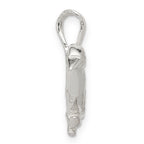 Sterling Silver 925 Polished Bird Pendant with Anti-Tarnish Finish
