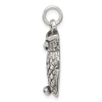 Sterling Silver 925 Textured Owl Pendant with Antiqued Finish