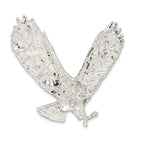 Sterling Silver 925 Eagle Pendant with Textured Polished Finish for Men