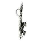 Sterling Silver 925 Eagle Pendant with Antiqued Textured Design for Men