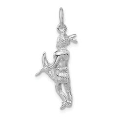 Sterling Silver 925 Polished 3D Unisex Indian Pendant by Sophia Jewelers