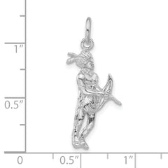 Sterling Silver 925 Polished 3D Unisex Indian Pendant by Sophia Jewelers