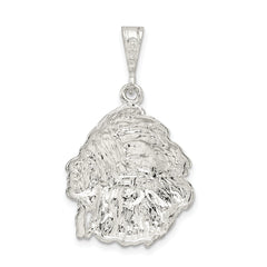 Sterling Silver 925 Men's Polished Indian Man Pendant Anti-Tarnish