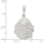 Sterling Silver 925 Men's Polished Indian Man Pendant Anti-Tarnish