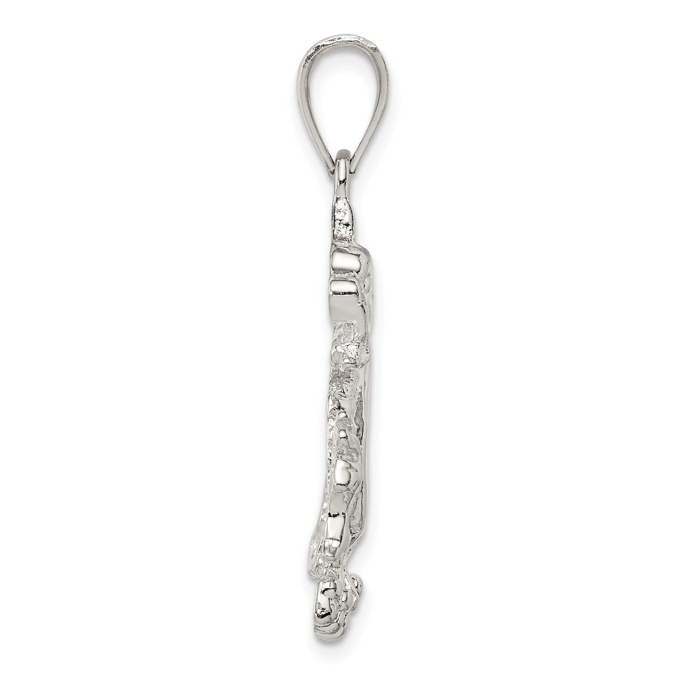 Sophia Jewelers Men's Sterling Silver 925 Dragon Pendant with Polished Finish