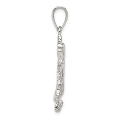 Sophia Jewelers Men's Sterling Silver 925 Dragon Pendant with Polished Finish