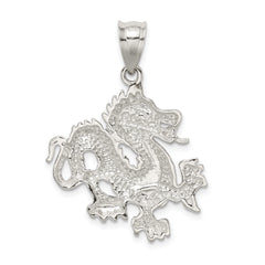 Sophia Jewelers Men's Sterling Silver 925 Dragon Pendant with Polished Finish