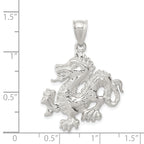 Sophia Jewelers Men's Sterling Silver 925 Dragon Pendant with Polished Finish