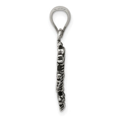Sterling Silver 925 Dragon Pendant with Antiqued Finish