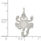 Sterling Silver 925 Scorpion Charm with Polished Anti-Tarnish Finish