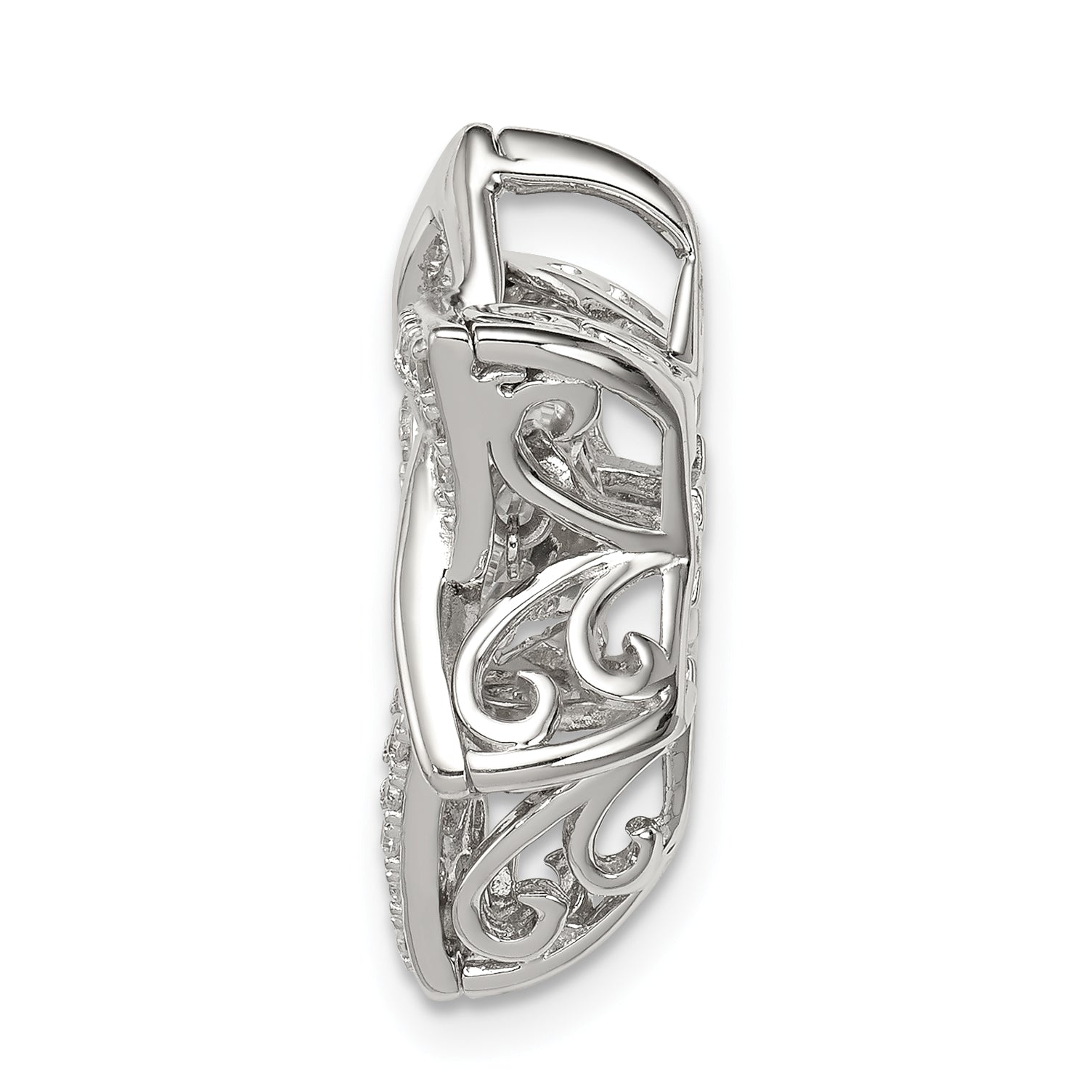 Sterling Silver CZ Star of David Pendant by Sophia Jewelers Secondary image