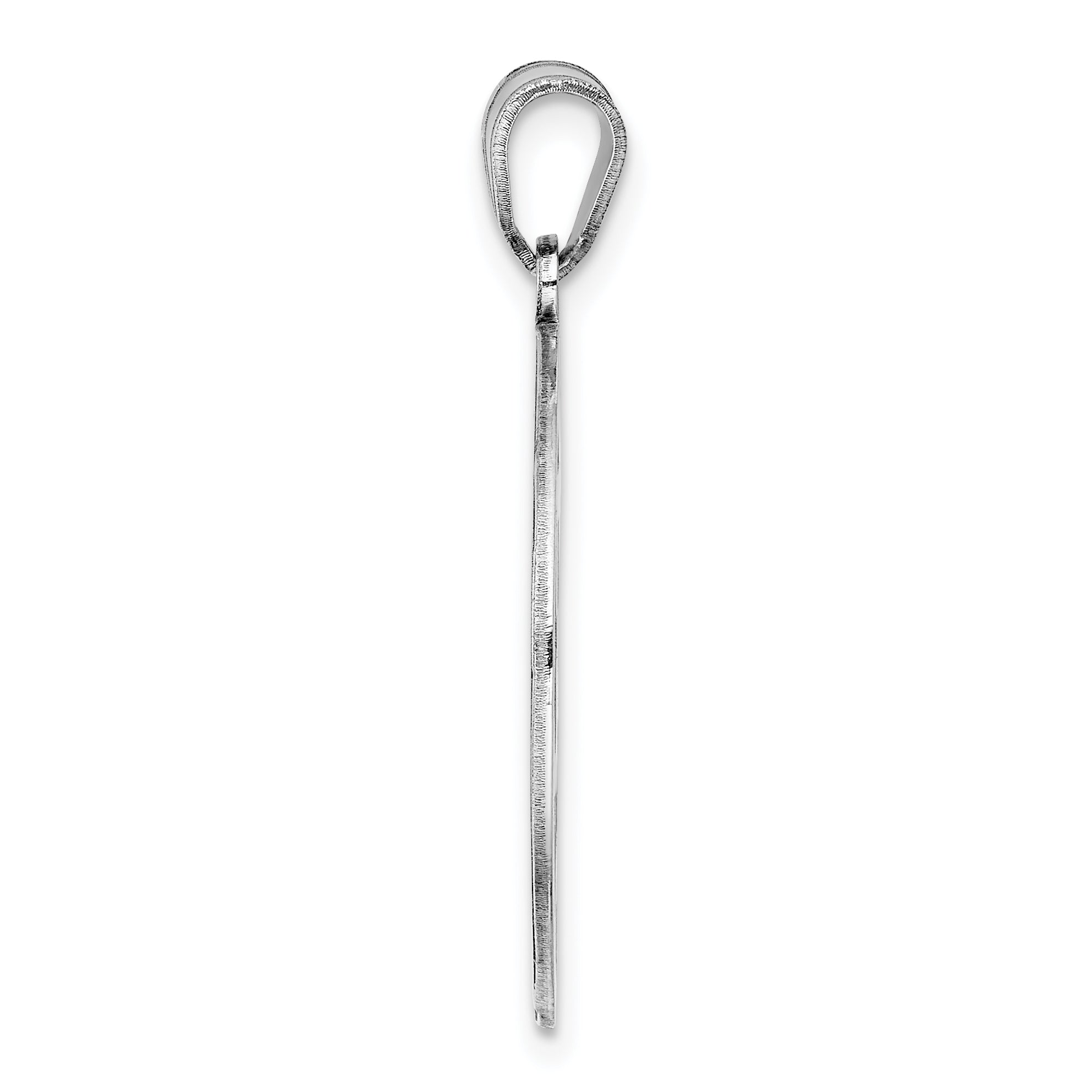 Sterling Silver 925 Polished Initial F Unisex Charm by Sophia Jewelers