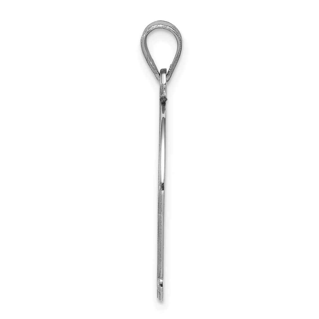 Sophia Jewelers Sterling Silver Rhodium-Plated Initial G Charm Unisex Polished