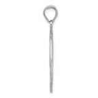 Sterling Silver 925 Unisex Initial P Charm Polished Rhodium Finish