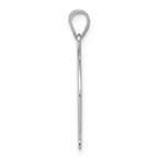 Unisex Rhodium-Plated Sterling Silver Initial Q Charm Pendant