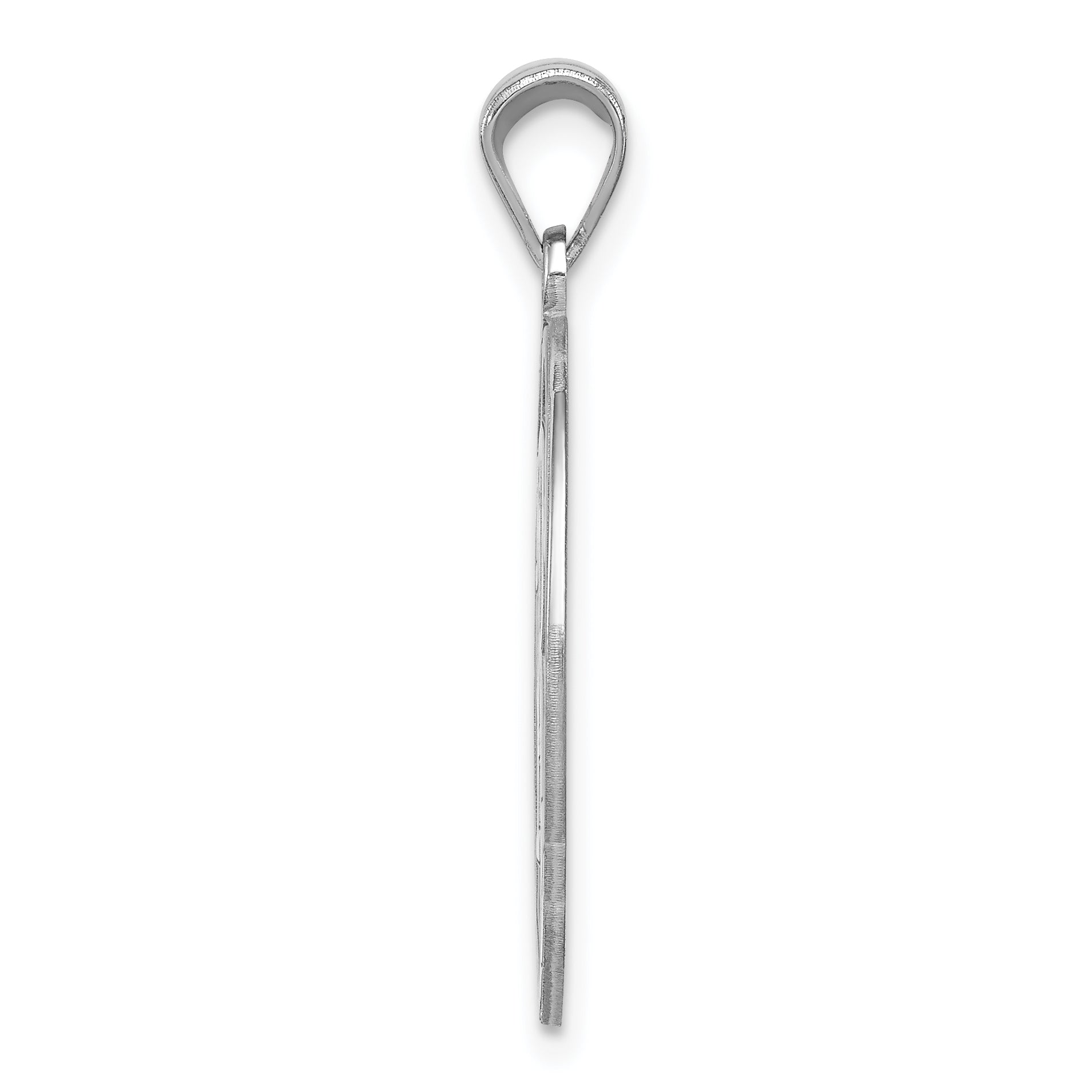 Sterling Silver 925 Polished Initial R Unisex Charm by Sophia Jewelers
