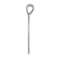 Sterling Silver 925 Initial S Charm with Rhodium Polish Unisex Style