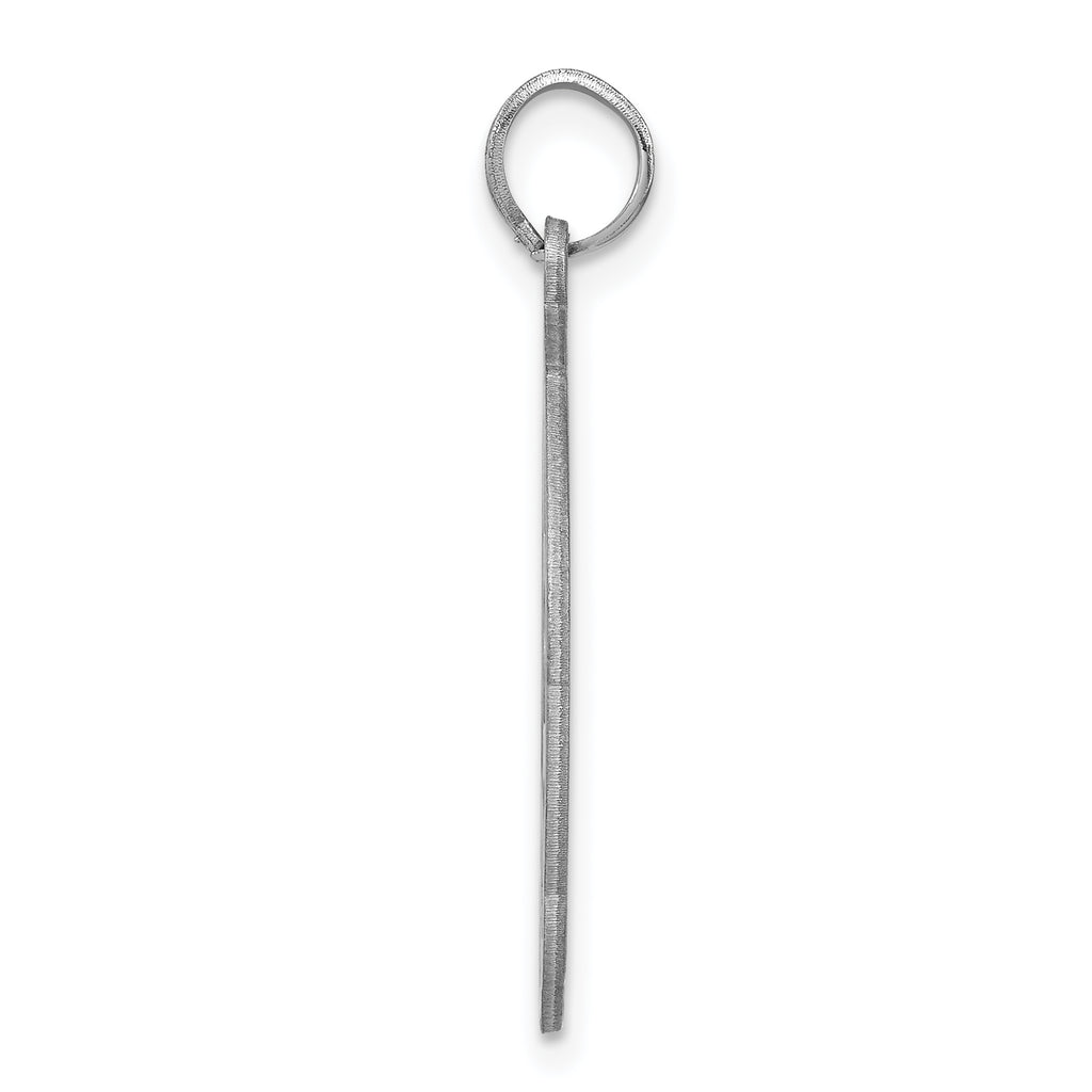 Sterling Silver 925 Unisex Script Initial Z Pendant Polished Finish