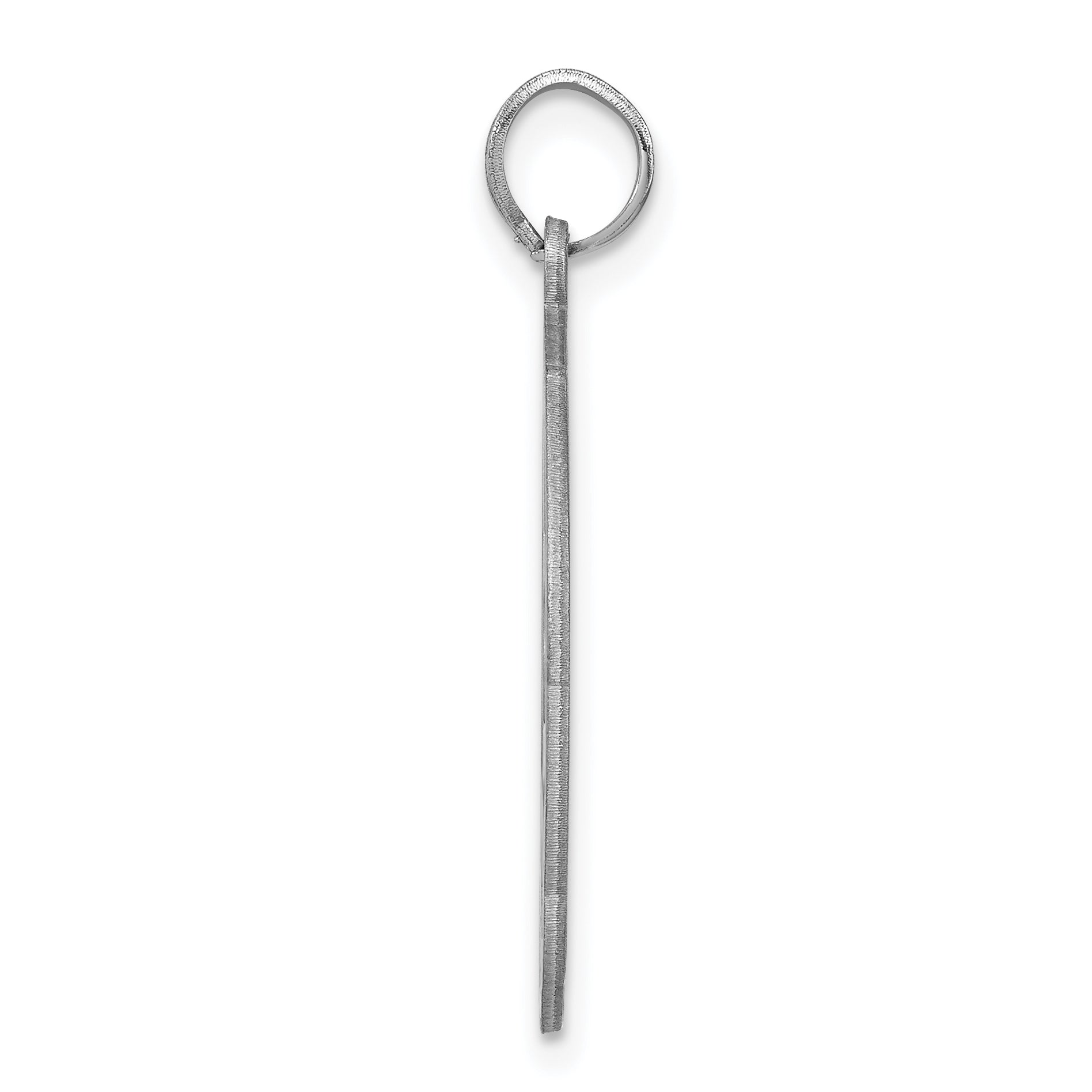 Sterling Silver 925 Unisex Script Initial Z Pendant Polished Finish