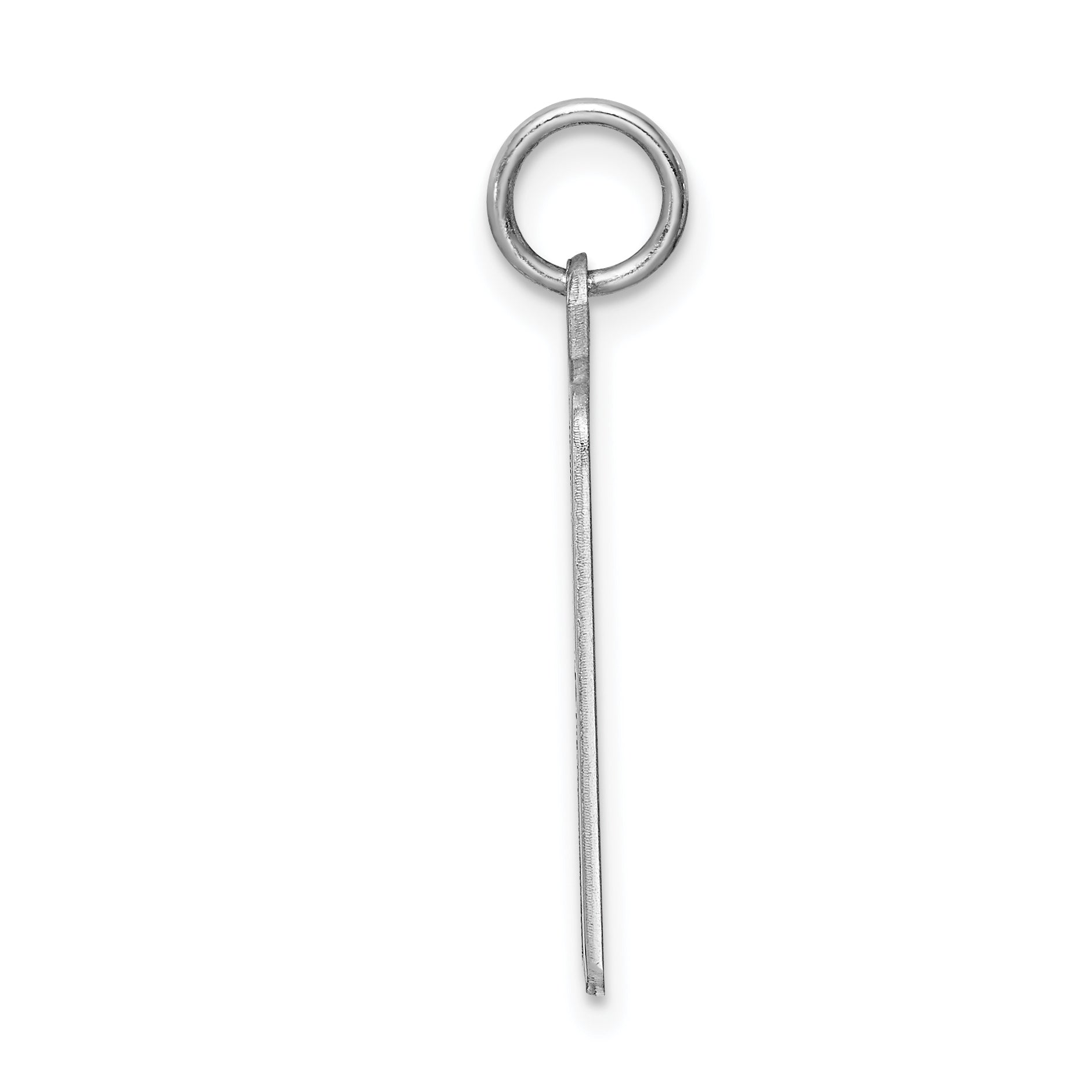 Sterling Silver 925 Polished Birth Certificate Charm with Satin Back