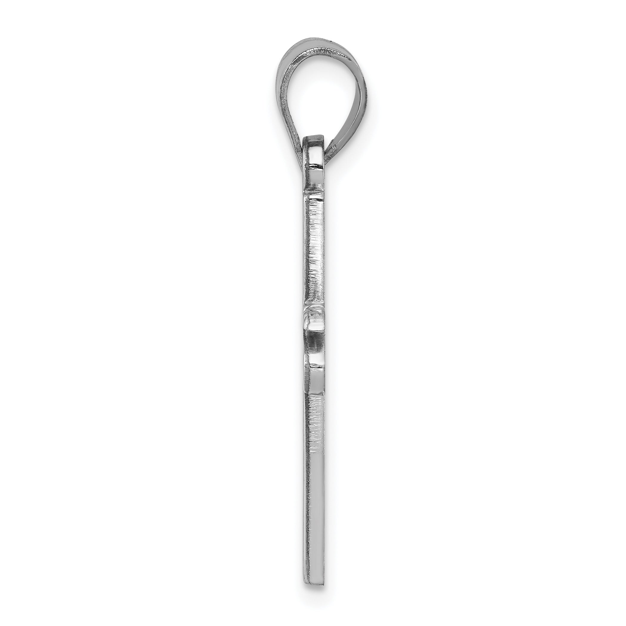 Sterling Silver 925 Rhodium-Plated Jesus Cross Pendant Elegant Design