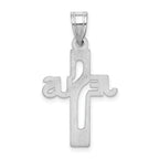 Sterling Silver 925 Rhodium-Plated Jesus Cross Pendant Elegant Design