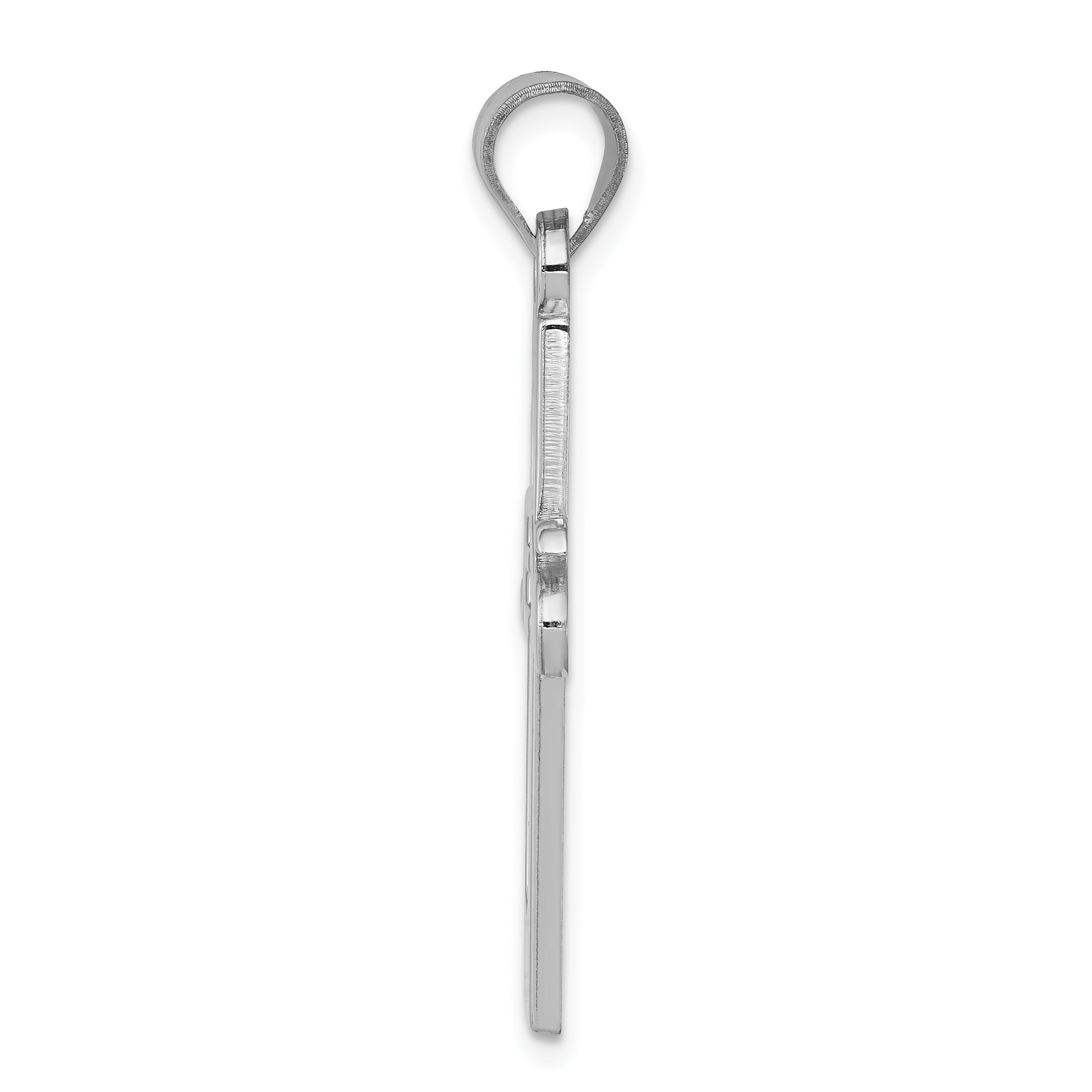 Sterling Silver 925 Jesus Cross Pendant with Rhodium Elegance Secondary image