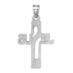 Sterling Silver 925 Extra Large Jesus Cross Pendant with Rhodium Elegance