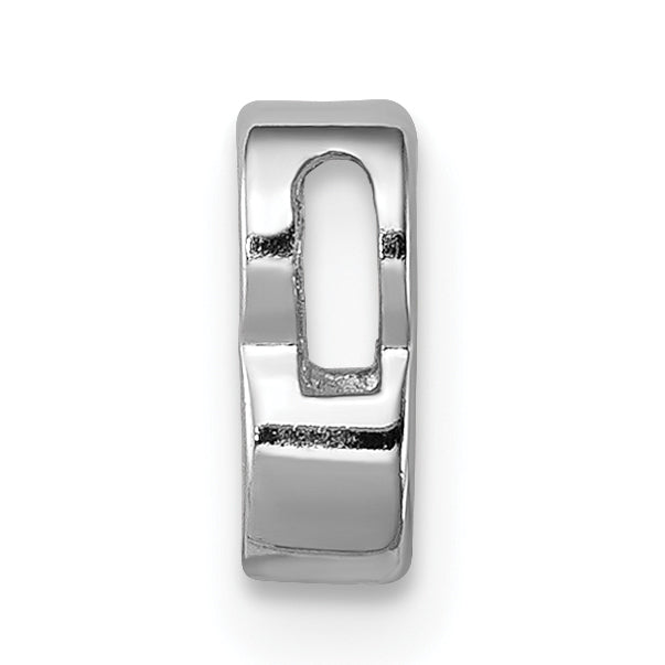 Sterling Silver 925 CZ Letter B Charm with Rhodium Elegance