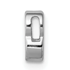 Sterling Silver 925 CZ Letter B Charm with Rhodium Elegance