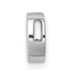 Sterling Silver CZ Letter D Charm with Rhodium Plating Elegance