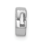 Letter F Initial Slide Charm in Sterling Silver