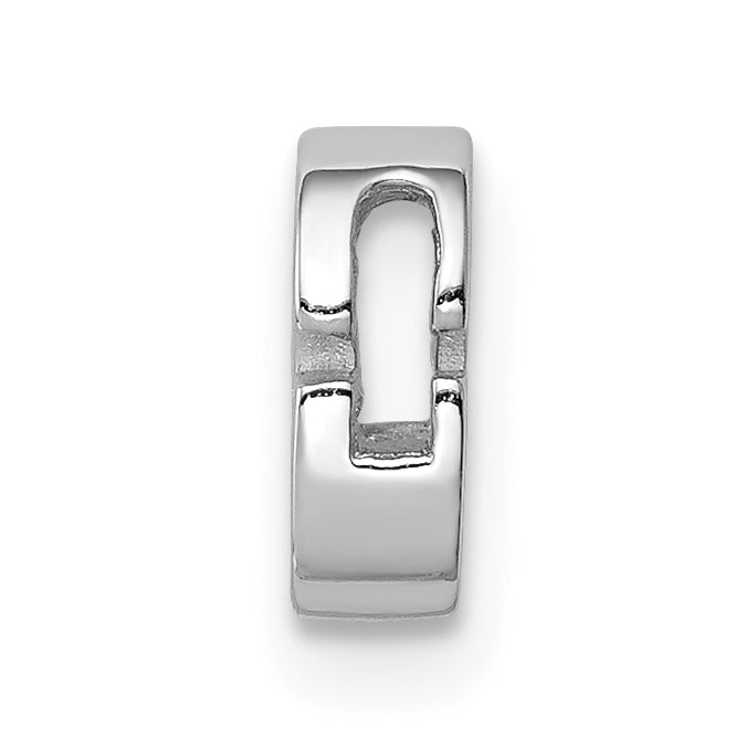 Sophia Jewelers Sterling Silver CZ Letter G Charm with Rhodium Plating